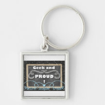Geek en TROTS! sleutelring Sleutel Hanger