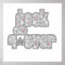 Geek gris 4ever de crâne affiches