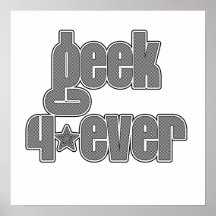 Geek noir 4ever de contrôle affiche