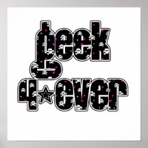 Geek noir 4ever de crâne posters