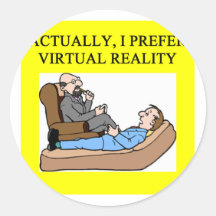 geek psychologie ronde sticker