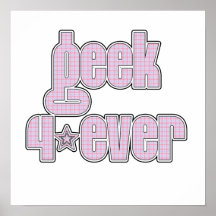 Geek rose 4ever de plaid posters