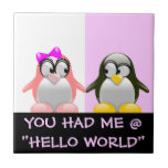 Geek Valentine d'ordinateur : Amour de langage de  Carreau En Céramique
