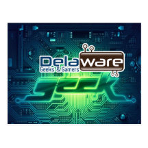 Geeks du Delaware et cartes postales de Gamers