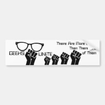 Geeks verenigt zich! De Sticker van de bumper Bumpersticker