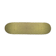 Geel en Wit schitter Zigzag Skate Decks