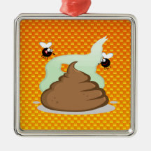 Geeloranje Stinky Poo Kerst Ornament