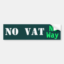 GEEN BTW   Geen Manier! Bumpersticker