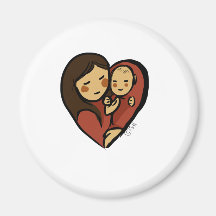 Geen Grotere Liefde, Mama en baby Koelkast Magneet