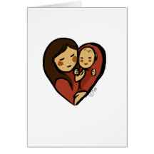 Geen Grotere Liefde, Mama en baby Wenskaart