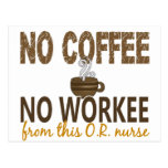 Geen Koffie Geen Workee OF Verpleegster Wenskaarten