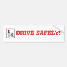 geen lippenstift, DRIVE VEILIG! Bumperstickers