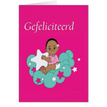 Gefeliciteerd meisje wenskaart