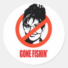 Gegaane T-shirt Fishin Ronde Sticker