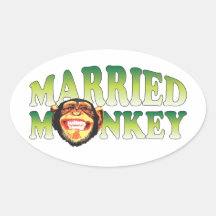 Gehuwde Aap Stickers