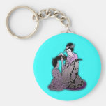 Geisha argenté porte-clé
