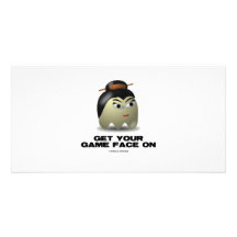 Geisha de visage de jeu (rétro avatar) cartes avec photo