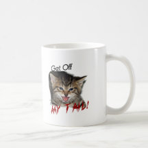 Gek Kat:  Krijg VAN MIJN STAART Koffie Mok