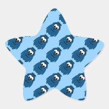 Gekke Weinig Donkerblauw Monster Sticker