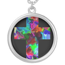 Gekleurd kruis gepersonaliseerde ketting