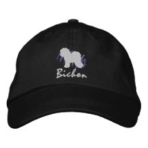 Gekrabbelde Bichon Geborduurde Baseball Petten
