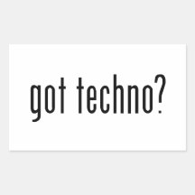 gekregen techno? rechthoek sticker