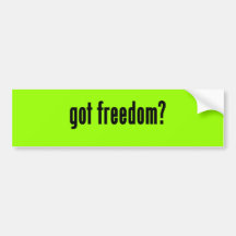 gekregen vrijheid? bumpersticker