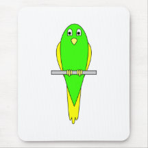 Gele en Groene Vogel. Parkiet Muismat