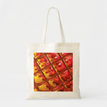 Gele Rode Tegel Abstracte Totebag Draagtas