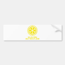 gele sneeuw bumpersticker