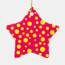 Gele Stippen Kerstboom Ornamenten
