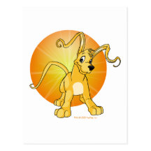 Gelert jaune espiègle cartes postales