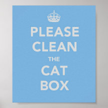 Gelieve te maken de Kattebak schoon Afdruk