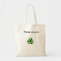 Gelieve Te recyclene zak Canvas Tas