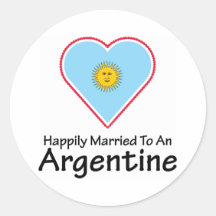 Gelukkig Gehuwd Argentinië Ronde Sticker