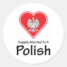 Gelukkig Gehuwd Pools Ronde Sticker