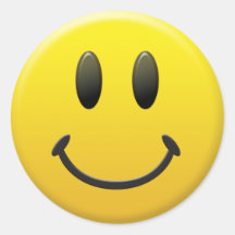 Gelukkig Gezicht Smiley Ronde Stickers