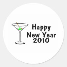 Gelukkig Nieuwjaar 2010 Martini Sticker