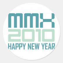 Gelukkig Nieuwjaar 2010 (MMX) Stickers