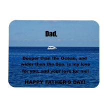 Gelukkig Vaderdag aan Papa Rechthoekige Magneet