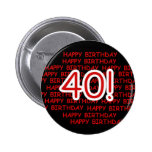 Gelukkige 40ste Verjaardag Button