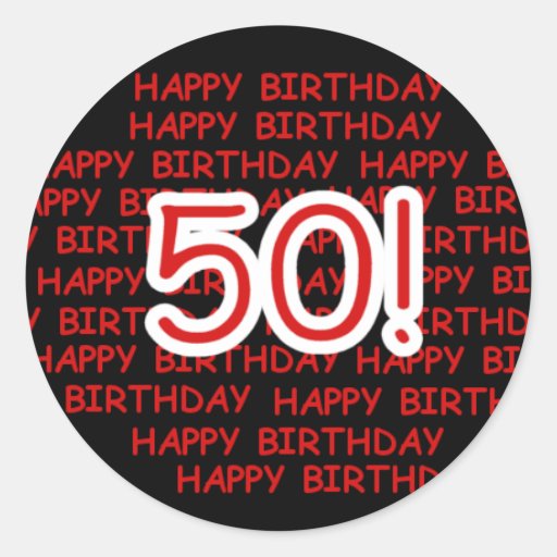 Gelukkige 50ste Verjaardag Stickers