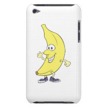 gelukkige gekke banaancartoon barely there iPod cases