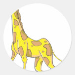 Gelukkige Giraf Ronde Sticker