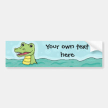 Gelukkige klantgerichte Krokodil Bumperstickers