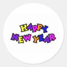 Gelukkige Kleur 4 van het Nieuwjaar Sticker