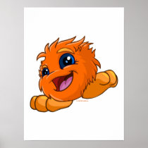 Gelukkige oranje JubJub posters