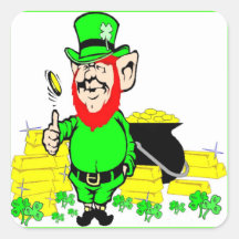 Gelukkige St Patrick Dag Vierkant Sticker