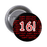 Gelukkige Verjaardag 16 Speldbutton