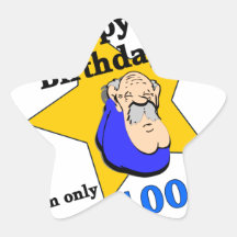 Gelukkige Verjaardag - ik ben SLECHTS 100 Ster Stickers